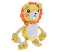 PLAFOPE Mâcher et en Peluche Jaune Bouledogue Français Chien pour Corde Résistante, Exercice de Mastication Sifflet Interactif pour Grands Chiens