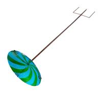 PLAFOPE Mangeoire Décorative en Fer Noir avec Bol en Verre pour Oiseaux, Bain d'oiseaux Unique et Résistant avec Piquet pour Jardin et Maison