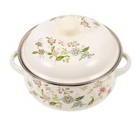 PLAFOPE Marmite Émaillée Multifonctionnelle pour Soupe avec Poignée Confortable et Résistance aux Hautes Températures, Compatible Gaz et Induction