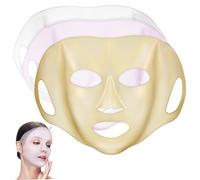 PLAFOPE Masques en Silicone Réutilisables Couverture Hydratante Confortable et Pratique Lot de 3 Empêchant L'évaporation de L'essence pour Visage Féminin