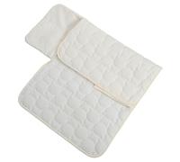 PLAFOPE Matelas à Pliable Imperméable en Coton pour Bébé Tapis à Portable Blanc Motif Ours pour Voyage et Sorties Alèse Réutilisable et Compacte