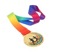 PLAFOPE Médaille de Course à Pied pour Récompense Marathon et Piste | Alliage de Zinc, Ruban de Cou Inclus, Finition Or Solide, pour Cérémonies et Athlètes Adultes
