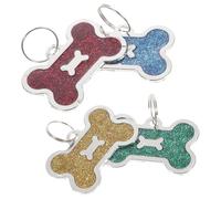 PLAFOPE Médaille pour Animaux de Compagnie Ronde en Alliage Délicate sans Bavure, Lot de 4 Pièces, Étiquette D'identification pour Collier de Chien, Accessoire Pratique pour Collerette