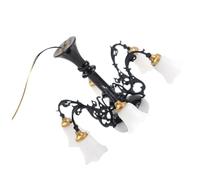 PLAFOPE Miniature Suspension Luminaire pour Maquette Maison Poupée Plafonnier Abs Métal Décoration Miniature Salon Chambre Lampe Suspendue Élégante et Solide Accessoire DIY