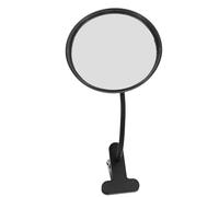 PLAFOPE Miroir à Clip Réglable Miroir Convexe Grand Angle Noir, Plastique et Métal, Image Convexe Claire, Sécurité Renforcée, pour École et Entrepôt, Couloirs et Intersections
