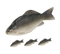 PLAFOPE Modèles de Poissons Artificiels Réalistes en Plastique Noir, Lot de 4 Pièces, Décoration D'aquarium Légère et Portable, Simulation sous-Marine pour Aquarium et Terrarium,