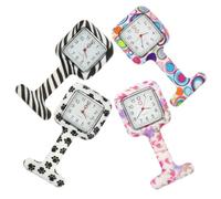 PLAFOPE Montre de Poche d'infirmière Silicone lot 4 pièces Style Unique Fonction de chronométrage Exact pour étudiants et infirmières