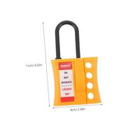 PLAFOPE Moraillon de Verrouillage Isolé en Nylon Réutilisable 4 Trous, Moraillon de Consignation pour Panneau Électrique Intérieur, Verrouillage D’équipe Sécurisé pour Maintenance