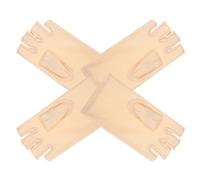 PLAFOPE Moufles Demi-Doigts Respirants et Élastiques Anti-UV pour Cyclisme Extérieur en Spandex et Soie Glacée 2 Paires Confortables pour Conduite et Sports en Plein Air