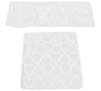 PLAFOPE Moule en Silicone Flexible Blanc pour Médiators Triangulaires de Guitare, 2 Pièces, Démoulage Facile, pour Bricolage DIY et Porte-clés Décoratifs