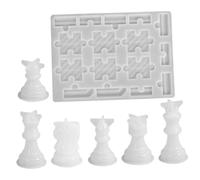PLAFOPE Moule Silicone Pièces Échec International pour DIY Lot Formes Roi Reine Fou Chevalier Tour Pion Création Artisanale Jeux et Loisirs