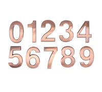 PLAFOPE Numéros de Maison Autocollants 10 Pcs 5 Cm Couleur Bronze Antique, Chiffres Adhésifs Abs pour Porte Extérieure, Adresse Maison, Appartement, Bureau, Hôtel, Installation Facile