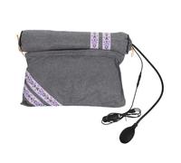 PLAFOPE Oreiller Cervical Chauffant USB Réglable avec Remplissage D’Armoise Pure Gris Coussin de Voyage Ergonomique pour Soutien Nuque Compresse Chaude Apaisante pour Bureau et Avion