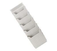 PLAFOPE Organiseur Mural pour Dossiers A5 Extensible en Polypropylène Renforcé Porte-Documents Mural Gris Clair Modulable 1-5 Compartiments Étagère Murale de Bureau pour Classement et