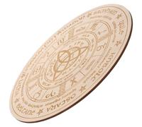 PLAFOPE Ornement Rituel en Bois Rond Kaki, Assiette D'autel Domestique