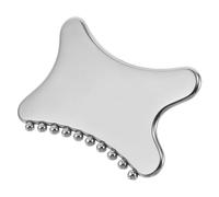 PLAFOPE Outil Facial Gua Sha en Acier Inoxydable à Pointe Fine, Planche de Massage Visage et Yeux Portable, Outil Spécial Hygiénique pour Soin Acupression, Usage Spa et Domicile,