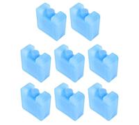 PLAFOPE Packs de Glace Portables 8pcs en Plastique Léger pour Boîtes à Lunch et Meal Prep, Blocs Réfrigérants Carrés Faciles à Installer, Ambiance Estivale L'école