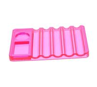 PLAFOPE Palette 5 Compartiments et Palette de Mélange Outil Polyvalent Ongle en Plastique Manucure pour Pinceaux Nail Art pour Salon de Beauté ou Espace de Travail