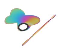 PLAFOPE Palette de Mélange en Acier Inoxydable pour Nail Art Surface Lisse, Différentes Couleurs, Outil pour Color Mixing et Création Artistique