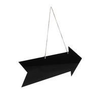 PLAFOPE Panneau Acrylique à Suspendre avec Corde Flèche Double Face Effaçable Tableau Ardoise Noir Compatible Craie pour Décoration Mariage Fête Événement