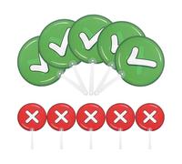 PLAFOPE Panneau de Réponse des Élèves Double Face 11X7 Pouces Lot de 10 Pagaies en Plastique pour Exercices en Salle de Classe