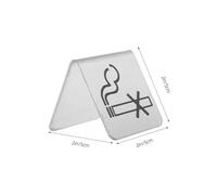 PLAFOPE Panneau de Table Style Moderne en Acier Inoxydable 2pcs Indicateur Non Fumeur et Réservé Argenté pour Hôtels et Hôpitaux