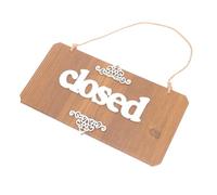 PLAFOPE Panneau Double Face Bois Ouvert Fermé Suspendu pour Commerce Décor Vintage Porte Ornement Utilisable pour Magasin Café Bar Restaurant