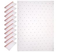 PLAFOPE Papier D’Emballage à Motifs Cœurs Roses et Argenté 28 Feuilles de Papier de Soie Coloré Ultra-Fin Emballage Présent Décoratif pour Fleurs Bouquets et Coffrets pour Mariage et