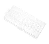 PLAFOPE Patchs à Ongles Détachables Transparents 240 Pcs Faux Ongles à Coller Courte Forme Amande Couverture Complète Accessoires Nail Art pour Femmes Usage Soirée et Cosplay