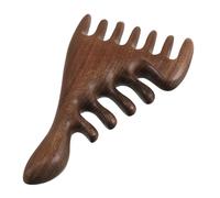 PLAFOPE Peigne À Cheveux À Dents Larges : Peigne Démêlant En Bois De Santal - Masseur De Cuir Chevelu En Bois Et Outil De Toilettage De La Barbe - Design Antistatique Et Traditionnel Pour