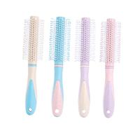 PLAFOPE Peigne à Cheveux Paille de Blé Cylindrique pour Boucles et Antidérapant Adapté Aux Cheveux Bouclés et Roulées Couleur Candy Beige