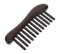 PLAFOPE Peigne en Bois de Santal Naturel Fait Main Peigne Gua Sha à Dents Larges pour Massage du Cuir Chevelu Démêlage Doux Cheveux Épais Outil de Soin Capillaire Relaxant Odeur