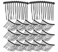 PLAFOPE Peignes Latéraux Design Élégant et Intemporel en Métal Noir 25 Pièces pour Cheveux Fixation Solide Accessoires Coiffure Mariage pour Coiffures Raffinées