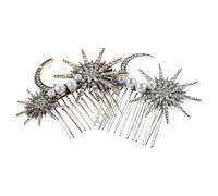 PLAFOPE Peignes Latéraux en Alliage Vintage Argenté, Lot de 2, Tenue Sécurisée et Insertion Facile, Accessoires Cheveux Élégants pour Fêtes et Cortèges Nuptiaux