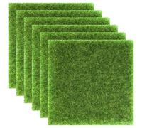 PLAFOPE Pelouse Artificielle Compacte en Pvc 6 Pièces Vert Réaliste pour Aménagement Paysager et Petit Jardin Décoratif Style Rustique