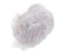 PLAFOPE Perruque Courte Grise Réaliste pour Femmes Âgées Cheveux Synthétiques Confortables Ajustement Sécurisé Style Européen Naturel pour Costume et Usage Quotidien