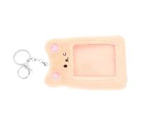 PLAFOPE Photocard Holder Keychain Cute Keychain Plush Bear Rabbit Cat Photo Card Holder Sleeve with Key Ring Portable Keep Cards Secure and Dry for Women Teens