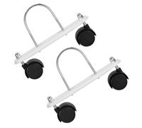 PLAFOPE Pied Radiateur roulettes Pivotantes en Acier et Support en U pour Chauffage à Bain d'Huile, Accessoires pour Camping-Car, Mobilité Facile sur Terrasse