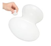 PLAFOPE Pierre de Massage Augmentant la Mobilité et L'énergie Chi en Verre Blanc Forme Champignon Masseur Relaxant pour Visage et Cou