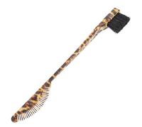PLAFOPE Pinceau à Sourcils Double Embout Multifonction Peigne Intégrée, Brosse Portable Léopard Compacte pour Maquillage des Yeux et Coiffure, Outil de Voyage Pratique pour Sourcils
