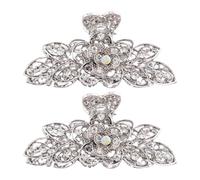 PLAFOPE Pinces à Cheveux Accessoire Travail Rétro en Alliage de Zinc Lot de 2 Griffe Fleur Maintien Solide sans Abîmer Cheveux pour Femmes