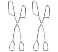 PLAFOPE Pinces à Nourriture en Acier Inoxydable 2 Pièces, Style Long la Mode, Résistantes la Déformation, Faciles à Manipuler, pour Barbecue et Repas en Extérieur