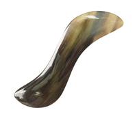 PLAFOPE Planche à Gratter S-shaped en Corne de Buffle 14 Cm, Surface Lisse Confortable, Outil de Massage Visage pour Détente et Soin Personnel Couleur Aléatoire