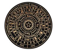 PLAFOPE Planche de Radiesthésie Circulaire pour Divination avec Symboles Gravés Accessoire Décoratif Ésotérique pour Pratiques Spirituelles