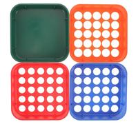 PLAFOPE Plateaux de Tri de Pièces en Plastique Robuste Lot de 4 Code Couleur pour Classement Multi-Usages Plateau de Comptage de Pièces pour Gestion de Monnaie au Bureau