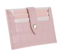 PLAFOPE Porte-Cartes en PU Résistant et Compact, Étui Coloré Rose Plusieurs Emplacements pour Cartes, Pochette Protection Cartes D'identité pour Usage Quotidien et Transport Facile