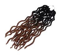 PLAFOPE Postiche Tressée au Crochet Faux Locs Synthétiques 1 Pièce Tresses Bouclées Naturel Facile à Entretenir Occasions Spéciales Accessoire de Mode