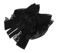 PLAFOPE Professional Bowknot Hair Clip With Mesh Bun Net Secure Spring Clip Hairpin For Women In Office And Formal Work Settings