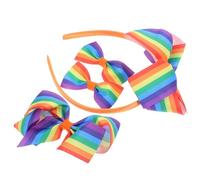 PLAFOPE Rainbow Pride Bowknot Headbands 4PCS Stylish Glitter Cloth for Women Suitable for Parties Parades