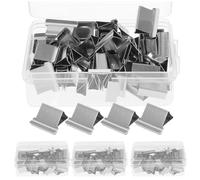 PLAFOPE Recharges de Pinces à Reliure 200 Pièces en Fer pour Rangement Bureau et Organisation Documents Importants, pour Présentations et Études